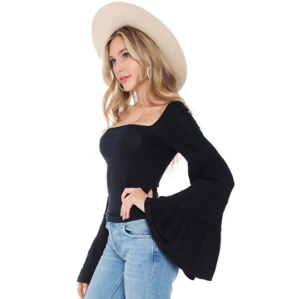 Free People Babetown Bell Sleeve Top